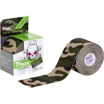 Кинезиологический тейп ТMax Cotton 5 cm*5m (military green)